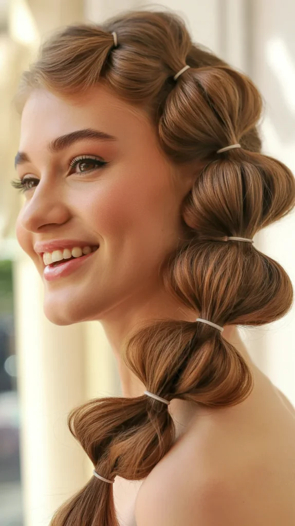 Bubbly Braids with Side Part