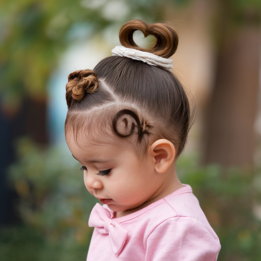 Heart Bun with a Side Twist