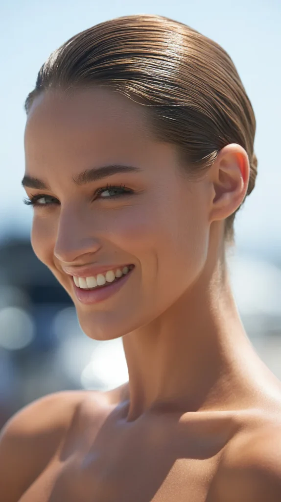 Simple Slicked-Back Hairstyle
