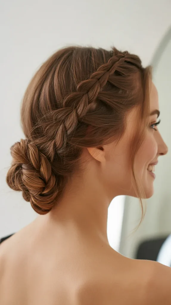 Double Fishtail Braid Bun