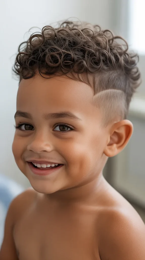  Curly Top with Short Sides