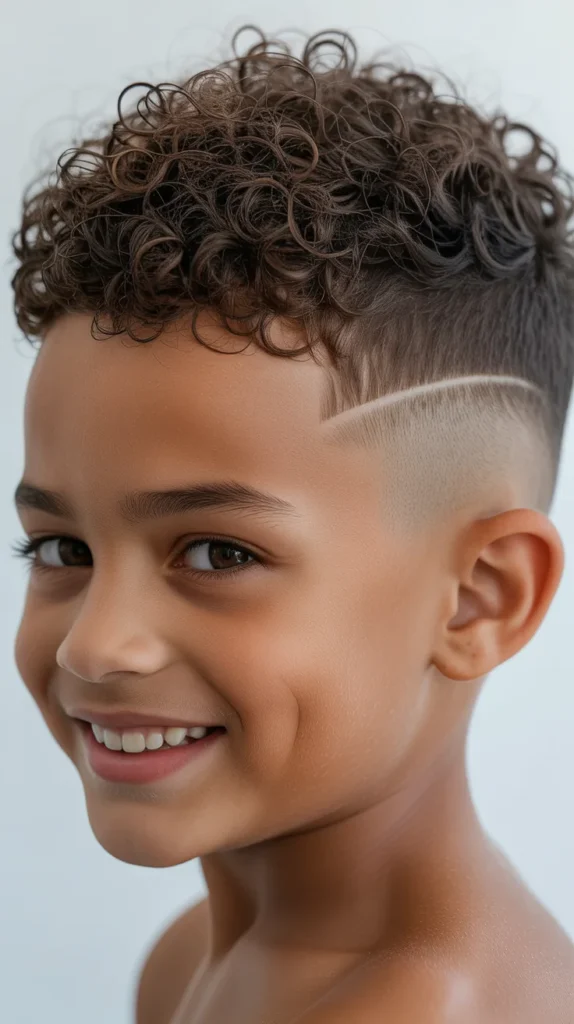 The Curly Top with Tapered Sides