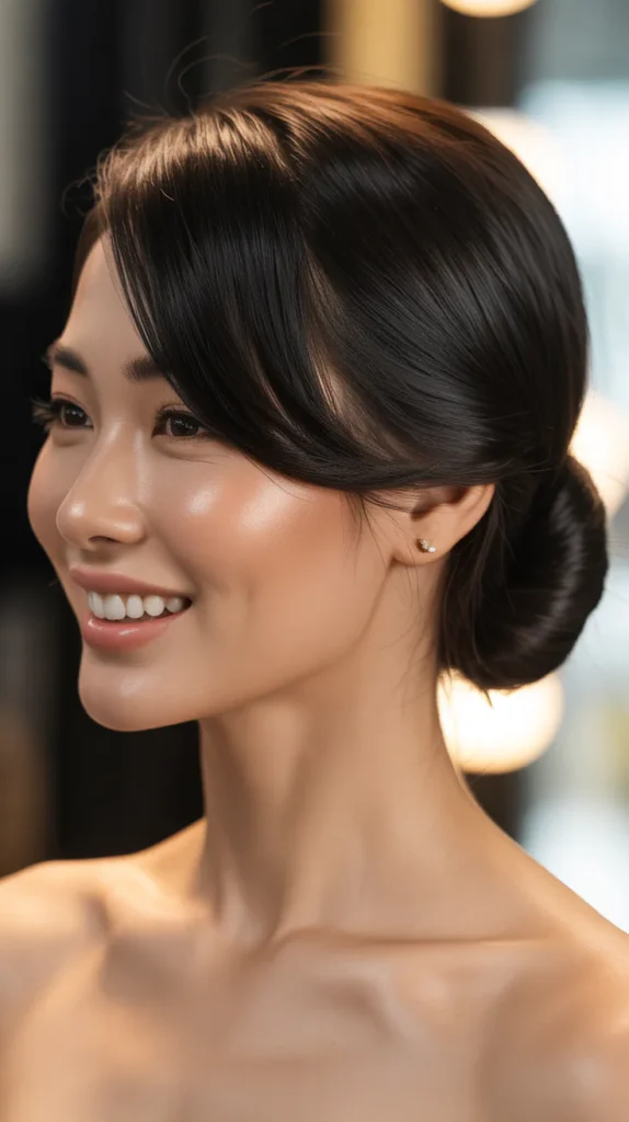 Side Swept Chinese Bun