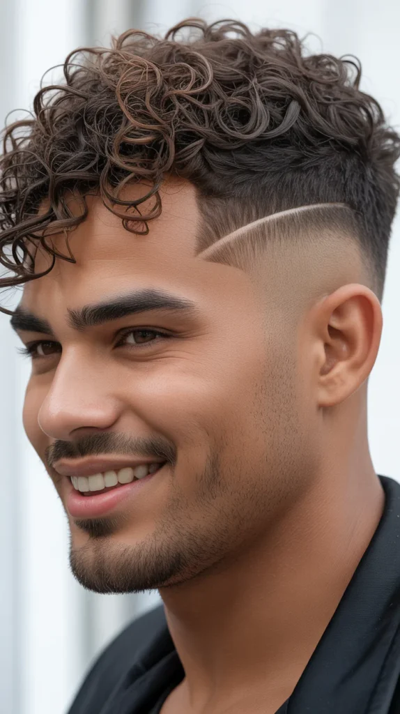 Curly Sideburn Fade