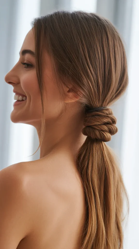 High Ponytail with a Twist