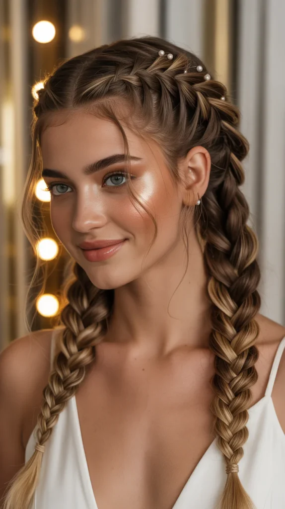 Double French Braids