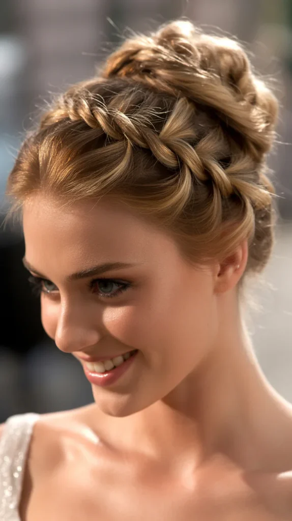 Twisted Updo with Braids
