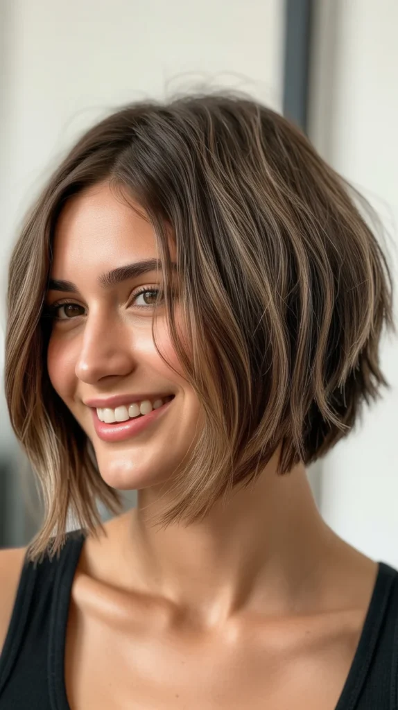 Choppy Bob with Undercut for Fine Hair