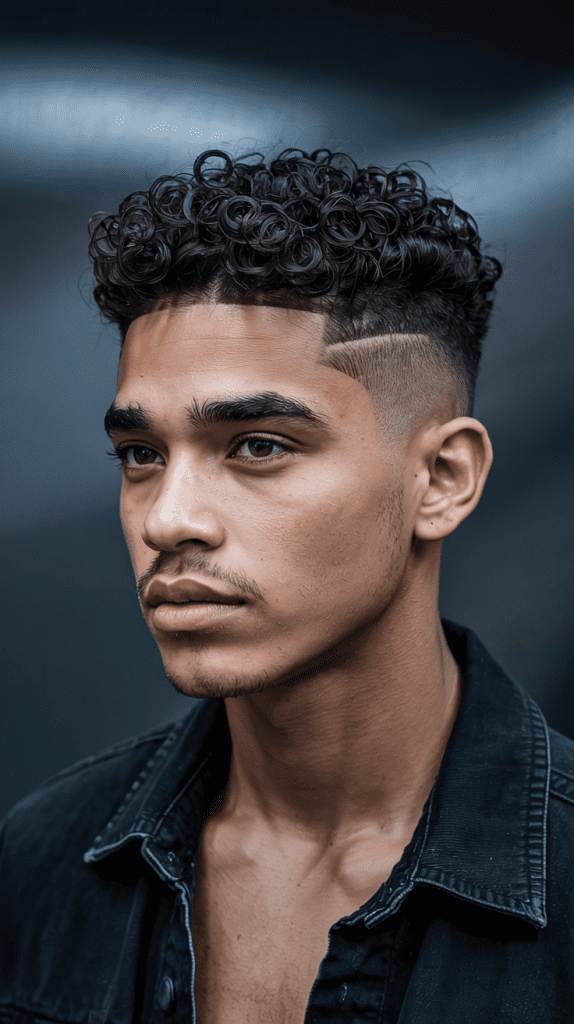 Curly Low Fade