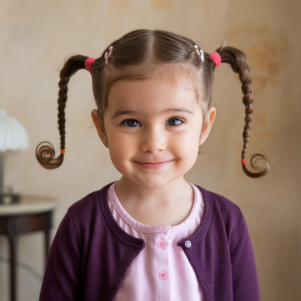 Heart-Style Braided Pigtails