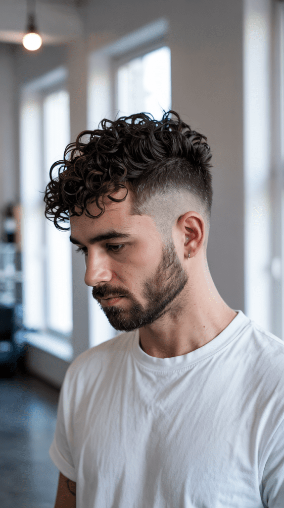 Curly Disconnected Undercut