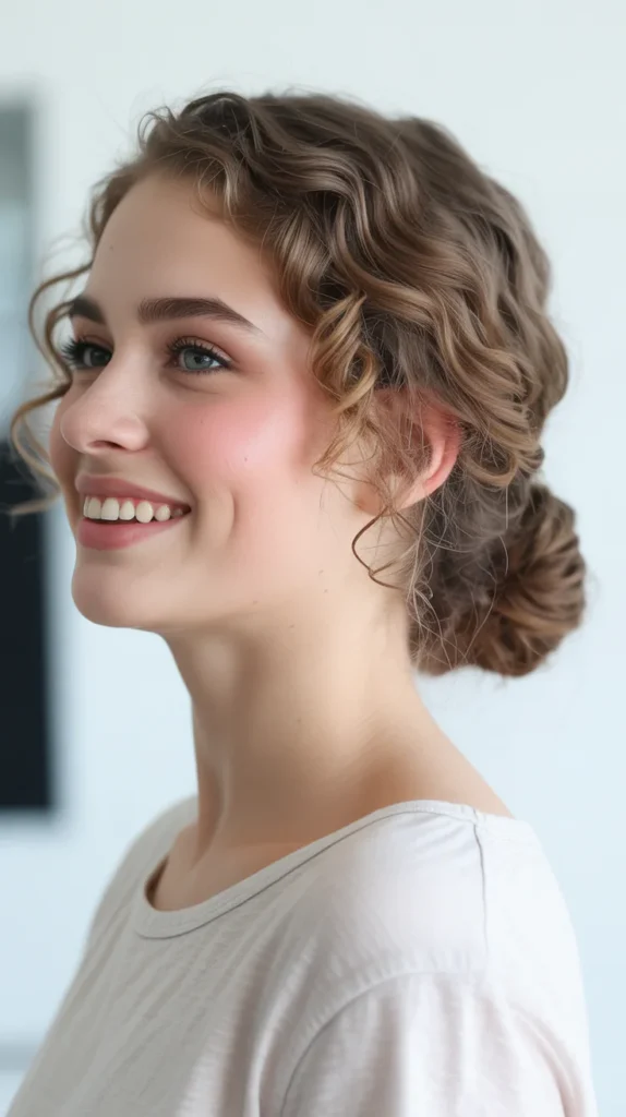 Loose Curl Side Bun