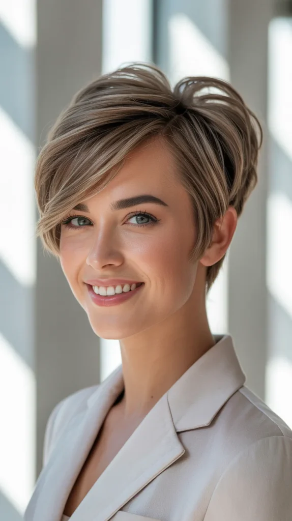 Side-Swept Pixie Cut