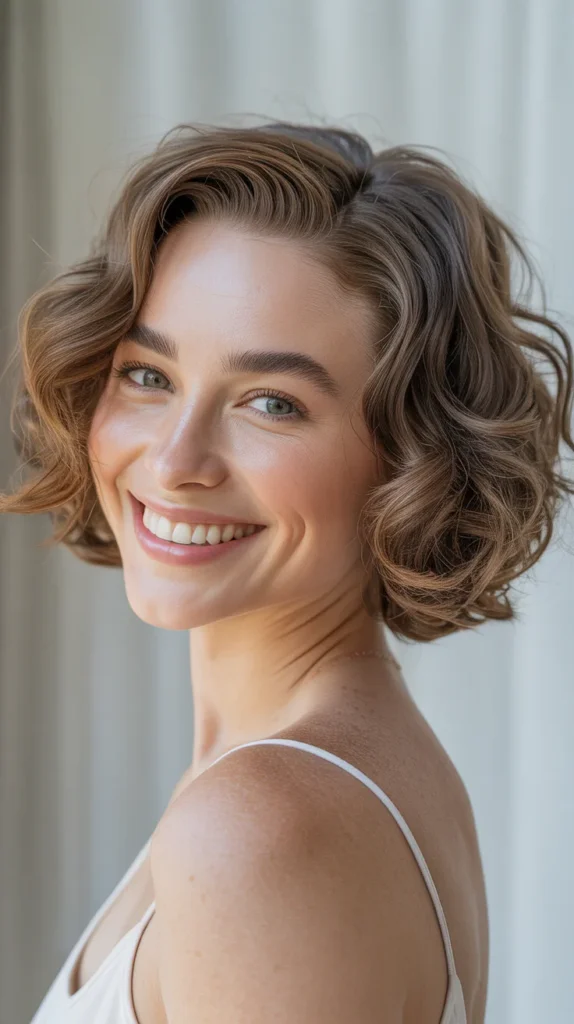 Soft Curls with a Middle Part