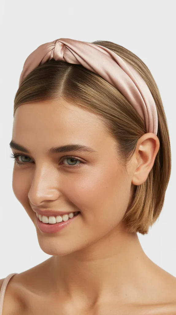 Straight Short Hair with a Headband