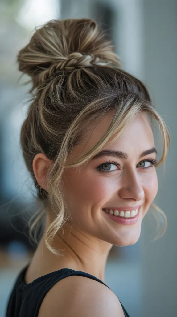 Messy Bun with a Twist