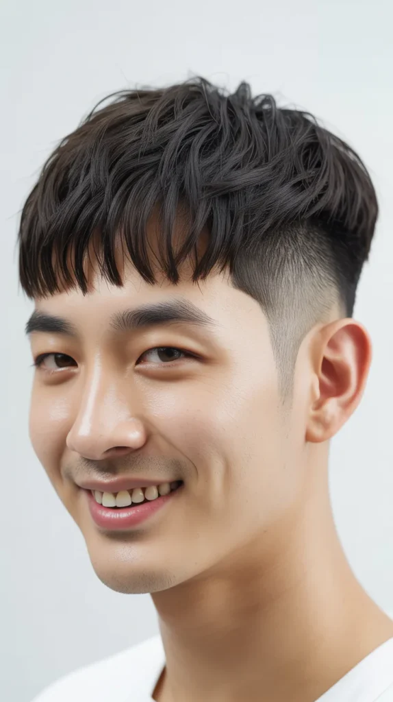 Korean Tapered Fade with Fringes