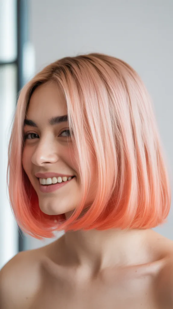 Peachy Pink Lob