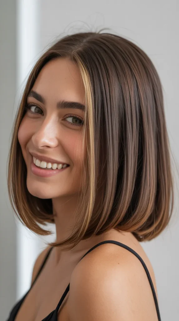 Blunt Cut with Subtle Highlights
