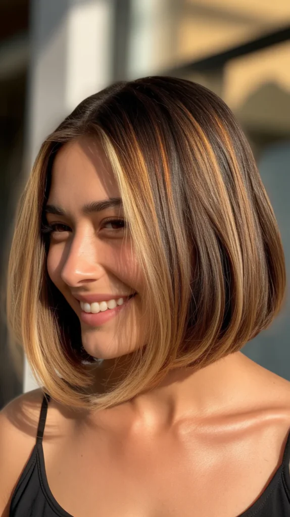 Bob with Balayage for a Sun-Kissed Finish