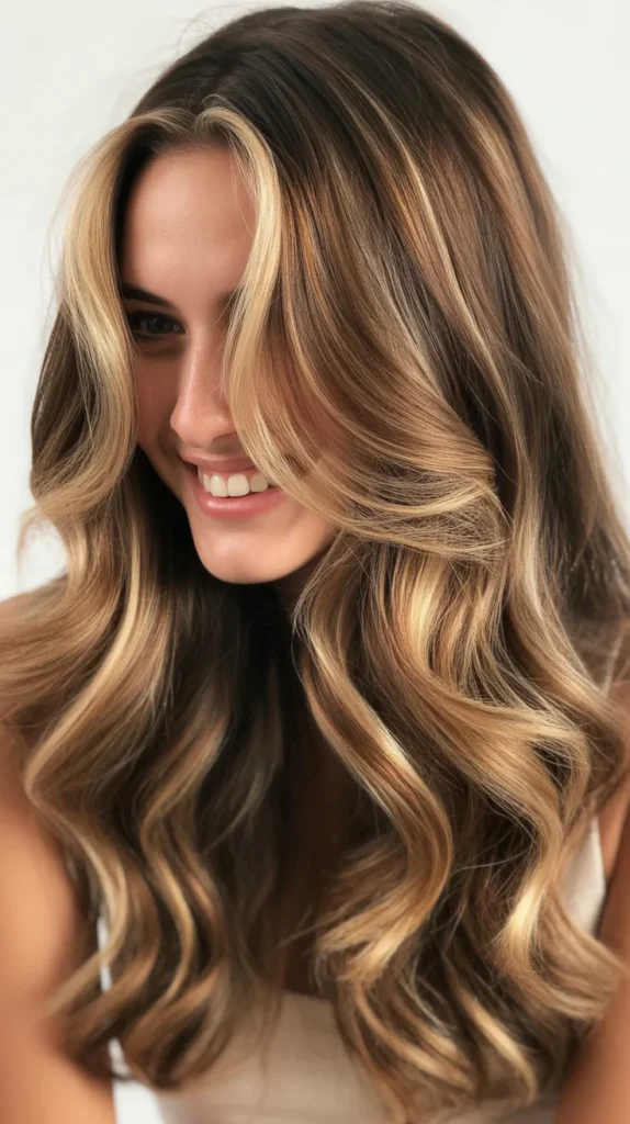Soft and Wavy Long Hair with Highlights
