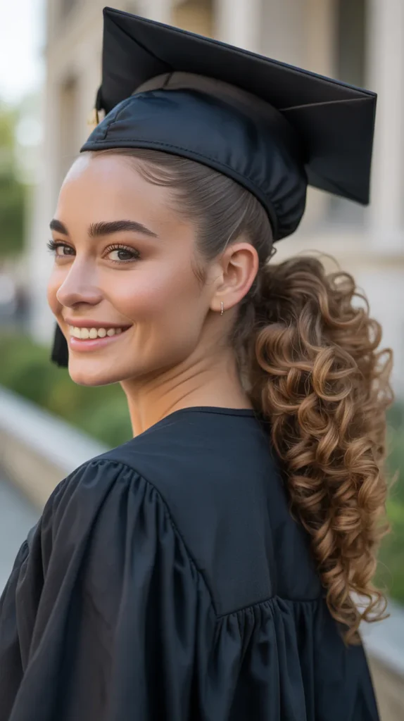 High Ponytail with Curls