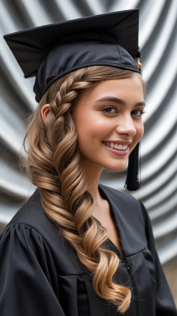  Elegant Side Braid with Waves
