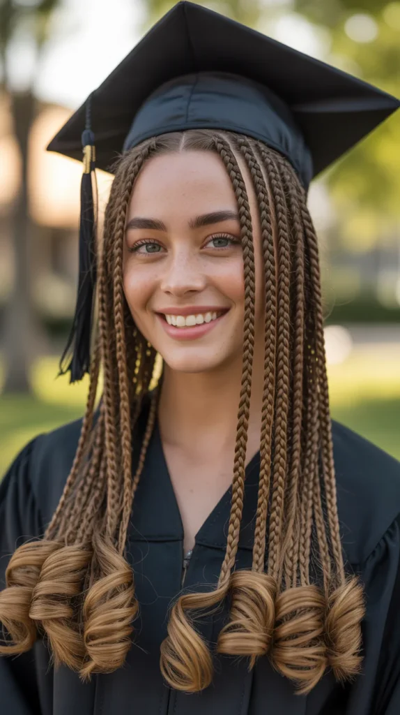  Double Dutch Braids with Loose Ends