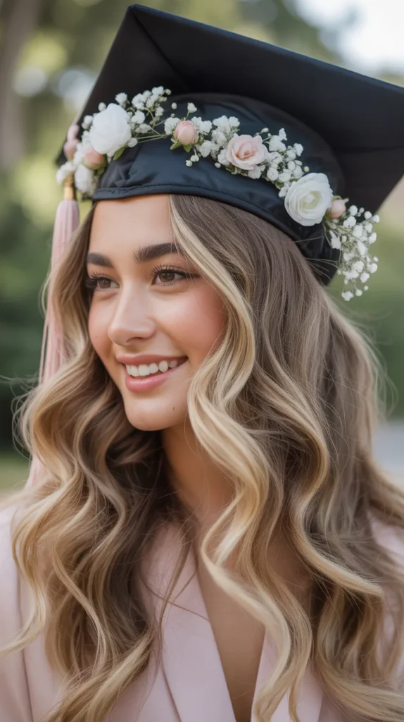  Boho Loose Waves with Floral Accents