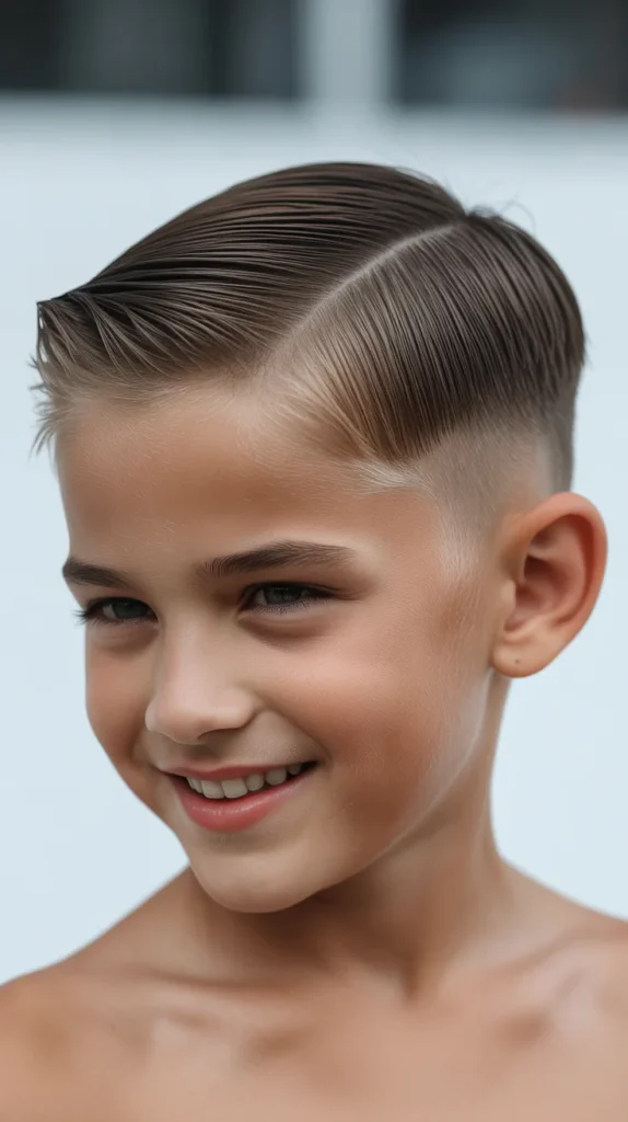 Slick Back Haircut for Boys