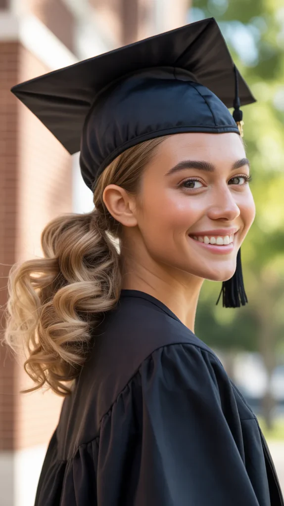 Low Ponytail with Soft Curls