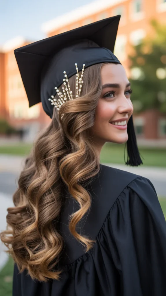 Side Swept Curls with Hair Pins
