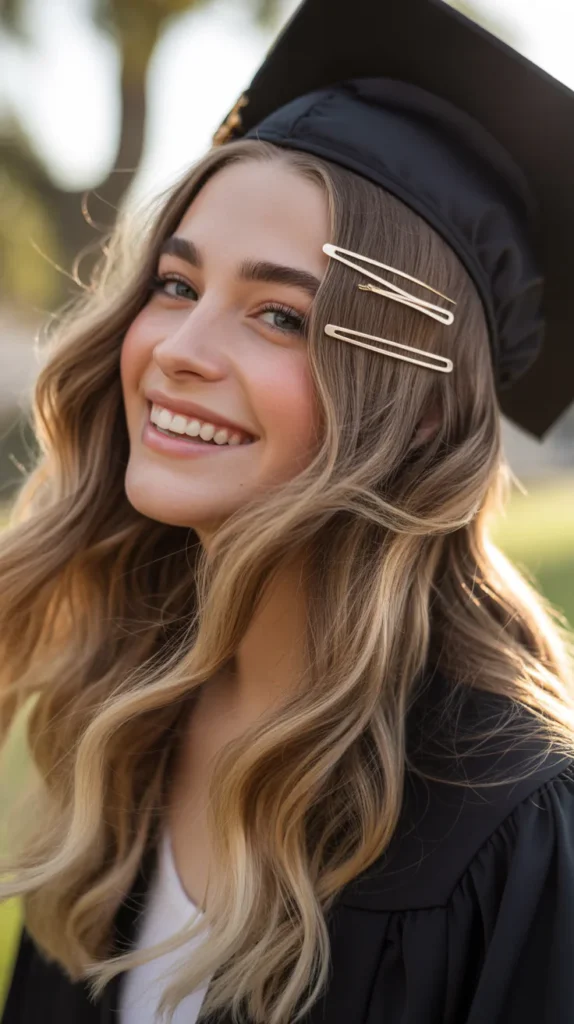Loose Beach Waves with Hair Clips