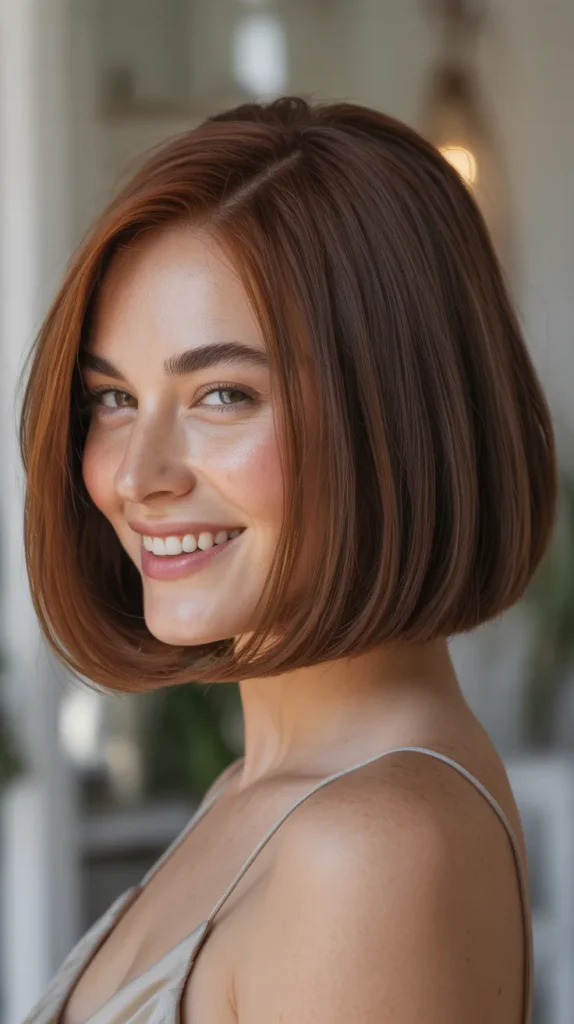 Chin-Length Bob for a Timeless, Feminine Look