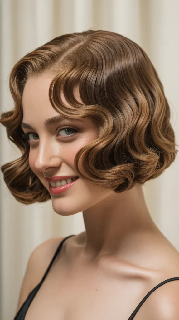 Bob with Finger Waves for Vintage Glamour