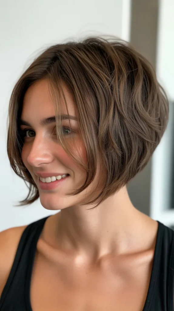 V-Shaped Choppy Bob for Fine Hair