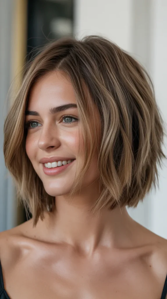 Layered Choppy Bob for Fine Hair