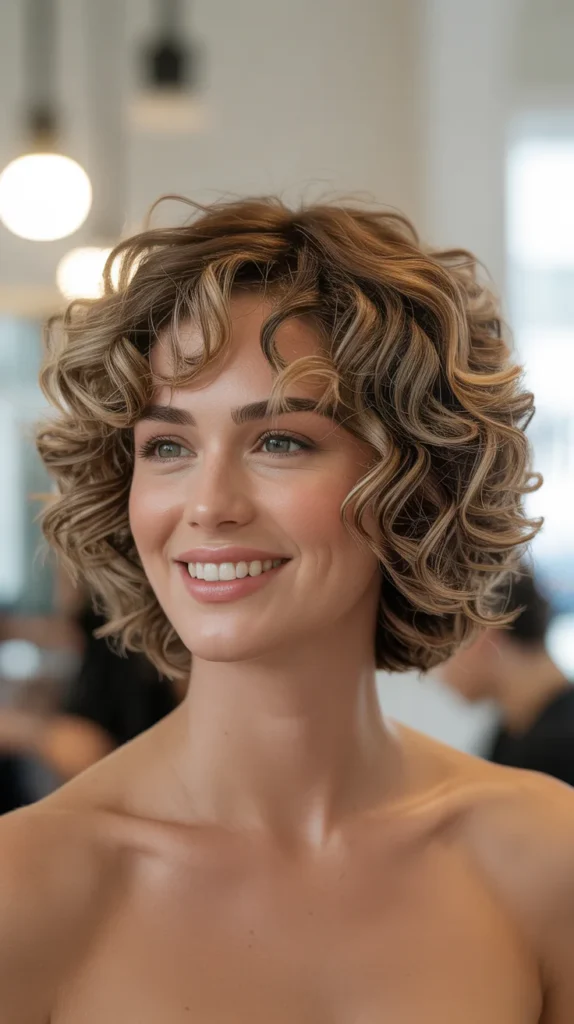  Curly Bob with Layers