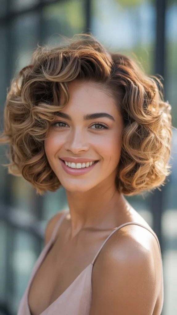 Curly Bob with a Soft Blowout