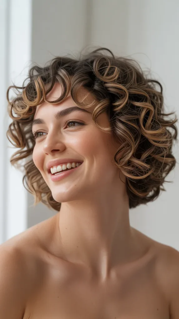 Curly Bob with a Twist