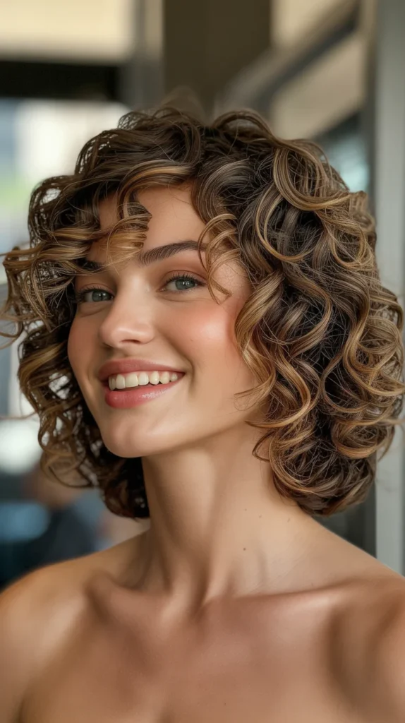 Curly Bob with Curls at the Ends