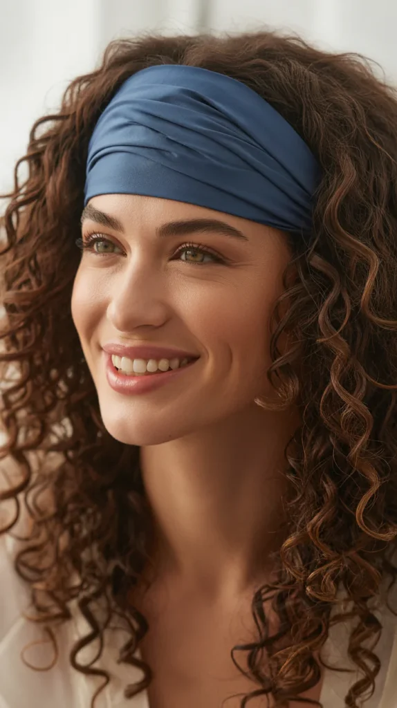 Classic Wide Headband with Loose Curls