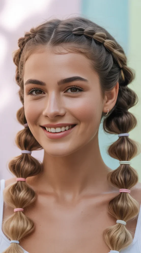 Double Bubble Braid Pigtails