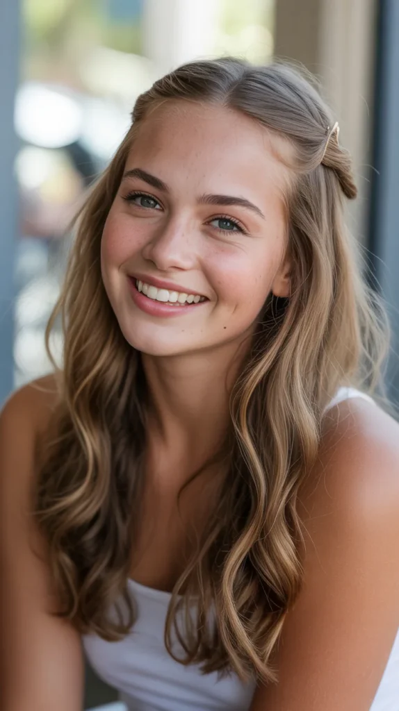 Half-Up, Half-Down Hairstyle