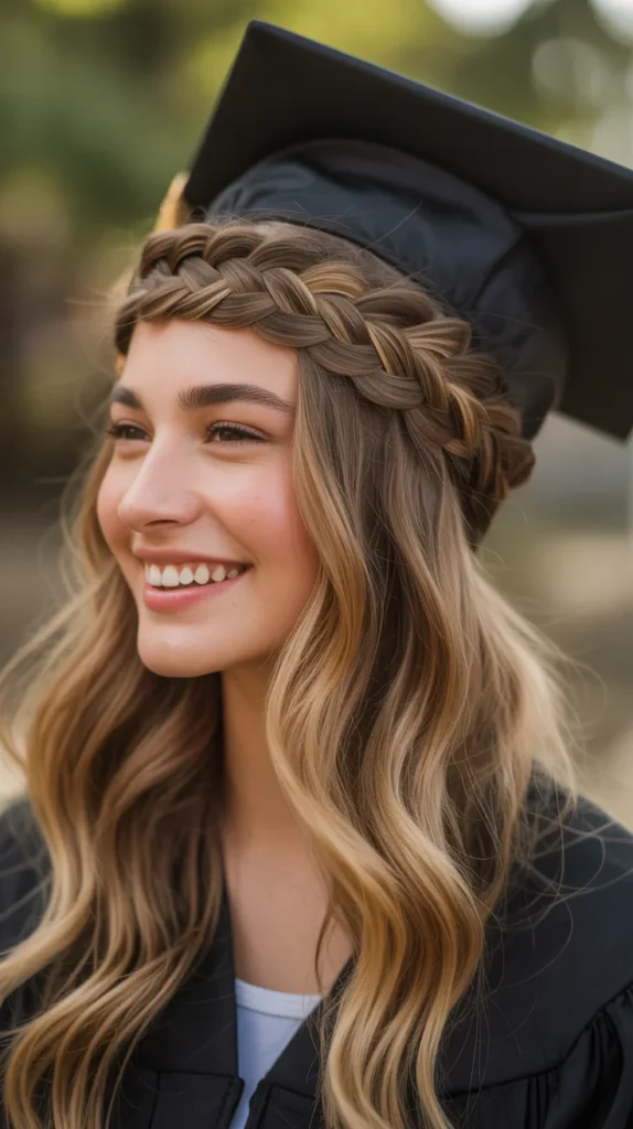 Braided Crown with Loose Ends