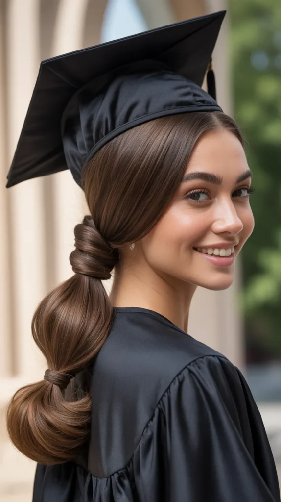  Elegant Low Ponytail with Twist