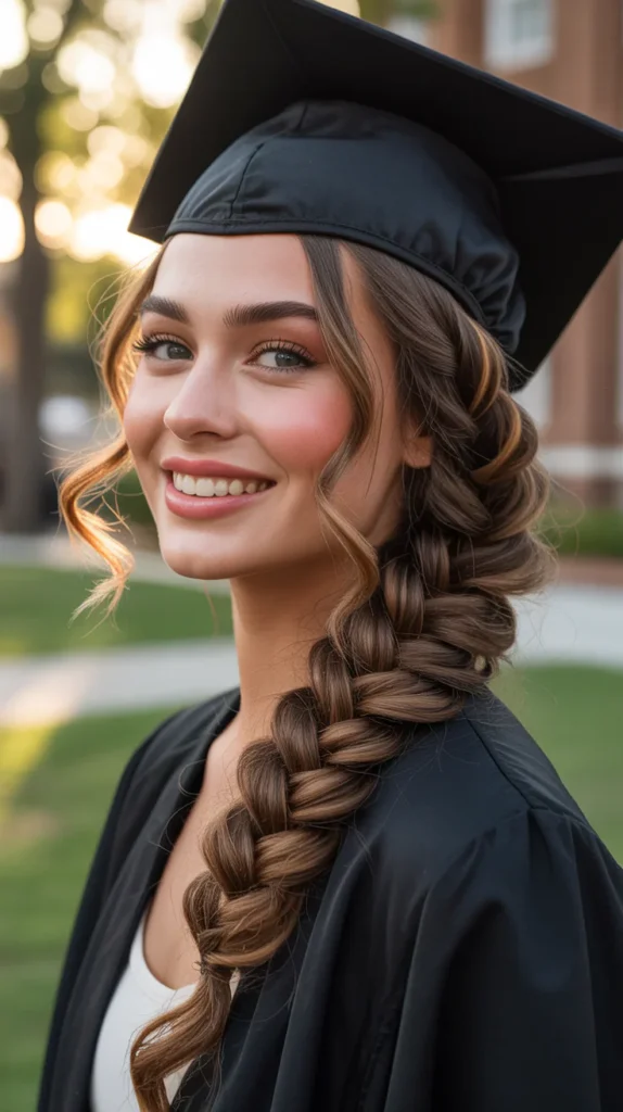 French Braid with Loose Curls