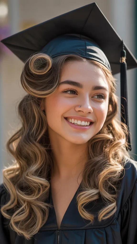 Curled Half-Up Style