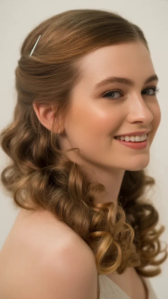Classic Half-Up Half-Down Curls