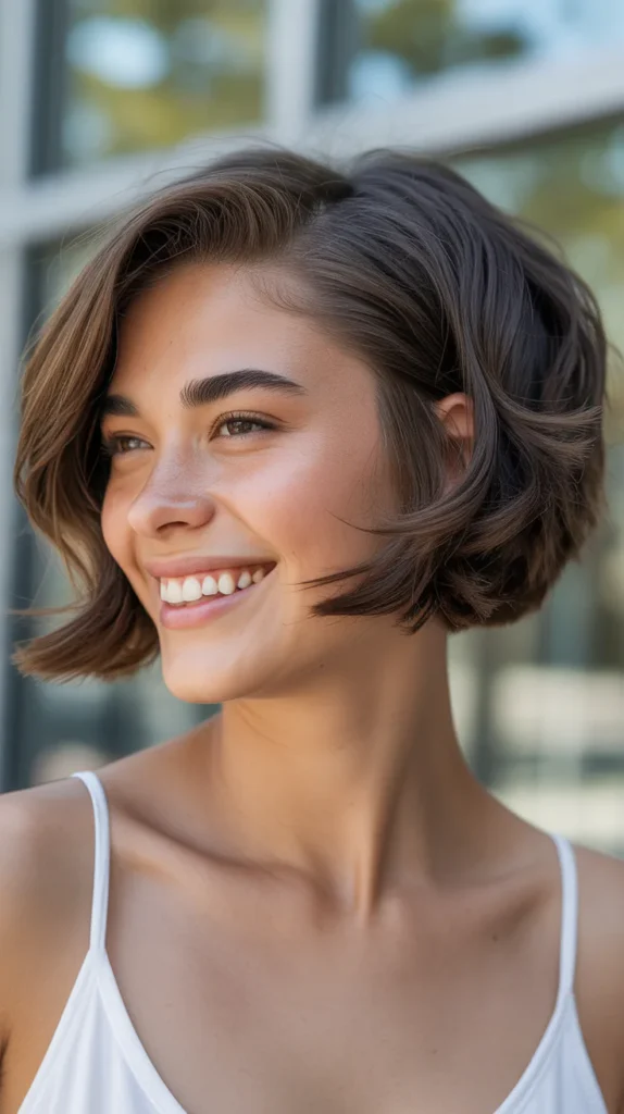 Textured Side-Swept Bob